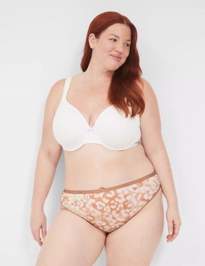 Beige Lane Bryant Cotton Women Thong Panty | XLQ4294MF