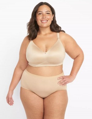 Beige Lane Bryant Invisible Backsmoother Lightly Lined No-Wire Women Bralettes | IRA696YF