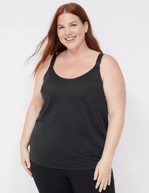 Black Lane Bryant Comfort Bliss Nursing Cami Women Bralettes | HAJ3825OU