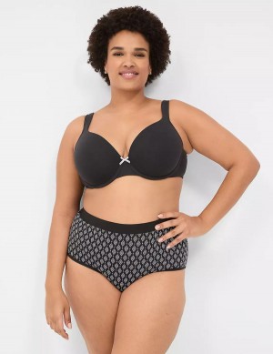 Black Lane Bryant Cotton Full With Wide Waistband Women Briefs | CLV2255FN