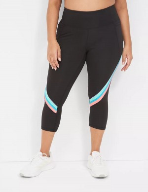 Black Lane Bryant LIVI High-Rise Recycled LIVI Soft Capri Women Leggings | XAO4398CB