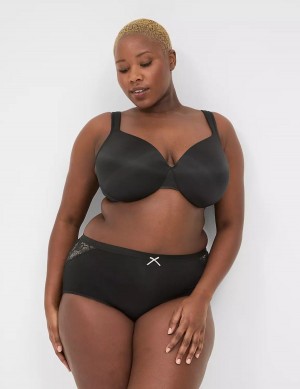 Black Lane Bryant No-Show Full with Lace Women Briefs | GSI7529ZE