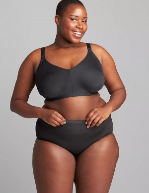 Black Lane Bryant Seamless Lightly Lined Nursing Women Bralettes | NAP2683XQ