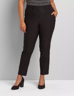 Black Lane Bryant Slim Ankle 4-Season Women Pants | QOP9124VR