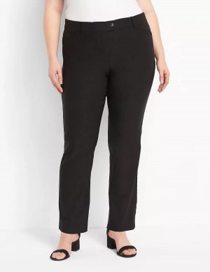 Black Lane Bryant Straight Leg 4-Season Women Pants | EEE5626RJ