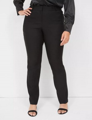 Black Lane Bryant Straight Leg 4-Season Women Pants | XHY3747VF