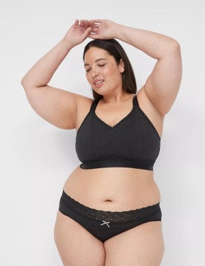 Black Lane Bryant Stretch Lace Women Bralettes | TSA211TO