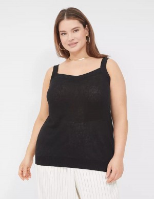 Black Lane Bryant Sweater Women Tank Top | NNC4382LP