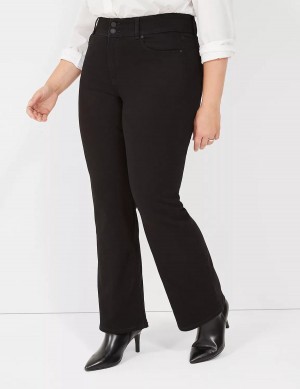 Black Lane Bryant Tighter Tummy High-Rise Boot Women Jeans | NTT6453SL