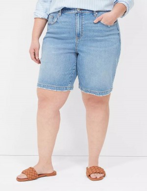 Blue Lane Bryant Boyfriend Fit Bermuda Jean Women Shorts | BBH945WT