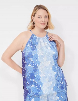 Blue Lane Bryant Halter-Neck Top Women Tank Top | EEF901NG