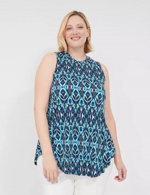 Blue Lane Bryant Max Swing Sleeveless High-Neck Tunic Women T Shirts | UNK7962WM