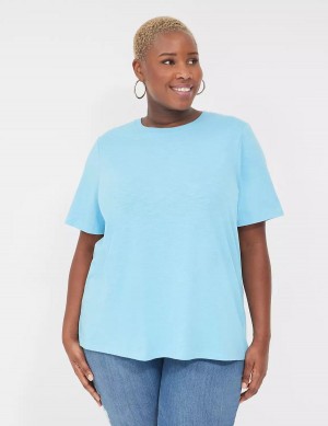 Blue Lane Bryant Perfect Sleeve Crew-Neck Tee Women T Shirts | HPE5189IV