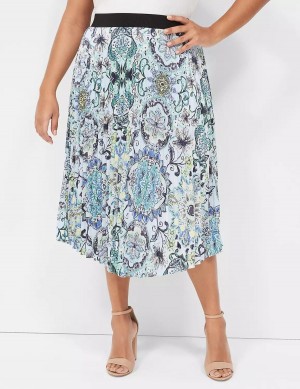 Blue Lane Bryant Pleated Women Skirts | RNJ159RG