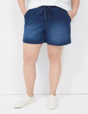 Blue Lane Bryant Pull-On Fit Relaxed Knit Women Shorts | ZTY5279QR