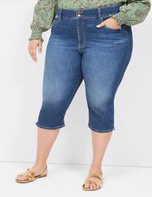 Blue Lane Bryant Tighter Tummy Fit High-Rise Pedal Women Jeans | DCQ139WY