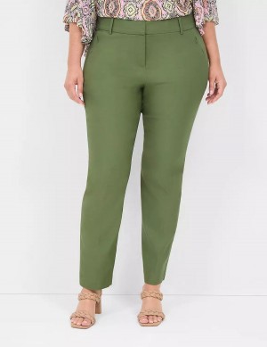 Brown Green Lane Bryant 4-Season Slim Ankle Women Pants | IHS332UM