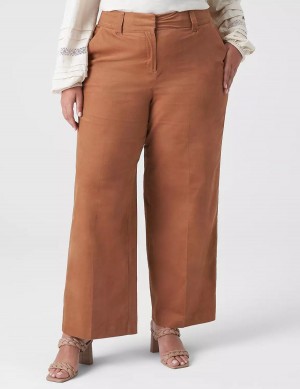 Brown Lane Bryant Corduroy Trouser Women Pants | OQB431VM