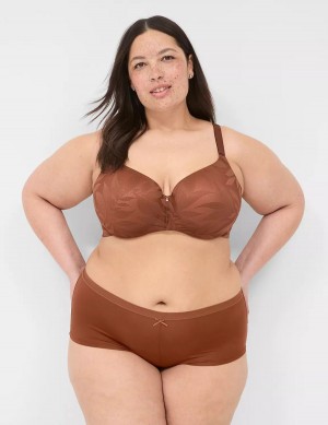 Brown Lane Bryant No-Show Boyshort Women Briefs | ZCZ498KL