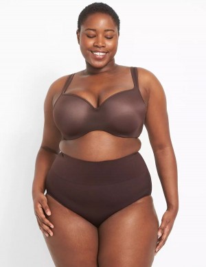 Chocolate Purple Lane Bryant Level 2 Shaping High-Waist Full Women Briefs | PSQ8782SJ