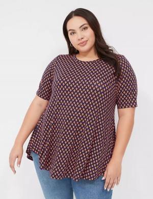 Coffee Lane Bryant Max Swing Perfect Sleeve Crew-Neck Tee Women T Shirts | JPQ4748EJ