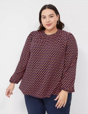 Coffee Lane Bryant Swing Crew-Neck Top Women Blouse | OOQ8457OV