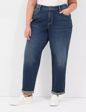 Dark Blue Lane Bryant Boyfriend Fit Women Jeans | IGP1929RD