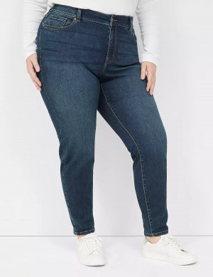 Dark Blue Lane Bryant Curvy Fit High-Rise Skinny Women Jeans | DQT3150BA