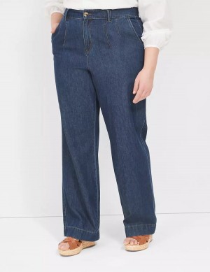 Dark Blue Lane Bryant Dressy Women Jeans | KST4356LJ