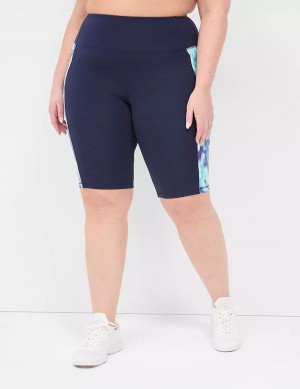 Dark Blue Lane Bryant LIVI High-Rise Recycled LIVI Soft Knee Women Shorts | IRQ2096ND