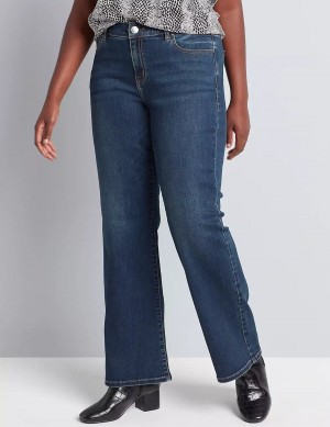 Dark Blue Lane Bryant Signature Fit Boot Women Jeans | VYQ4825SV