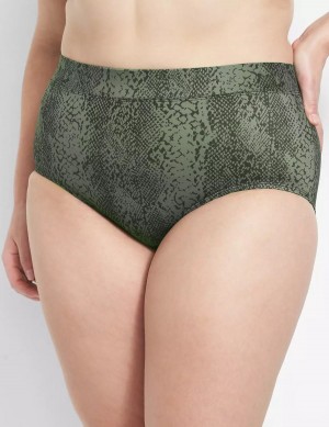 Dark Green Lane Bryant Swim Women Briefs | HTH5266CJ