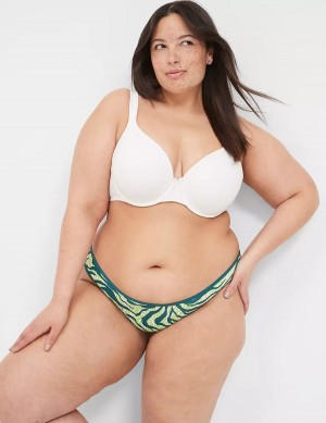 Deep Turquoise Lane Bryant Cotton Dipped Tanga Women Briefs | IQR435TX