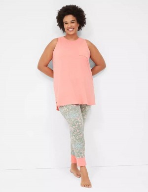 Grey Lane Bryant Comfy Cotton Pocket Tunic & Legging PJ Set Women Pajamas | EUA6082IW