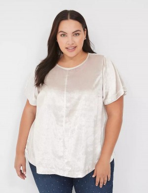 Grey Lane Bryant Lurex Boatneck Swing Top Women T Shirts | FFC1381LV