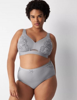 Grey Lane Bryant No-Show Full with Lace Women Briefs | NRV7855TY