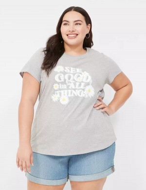 Grey Lane Bryant See Good In All Things Graphic Tee Women T Shirts | ZWG7546GH