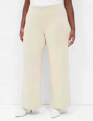 Khaki Lane Bryant Journey Knit High-Rise Wide Leg Women Pants | MLS7117GL