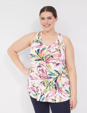 Multicolor Lane Bryant LIVI Scoop-Neck Wicking Racerback Women Tank Top | APR7912HZ