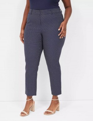 Navy Lane Bryant 4-Season Slim Ankle Women Pants | VJB678WG