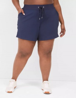 Navy Lane Bryant LIVI Knit Women Shorts | FXZ8257BJ