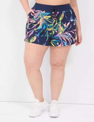 Navy Multicolor Lane Bryant LIVI Stretch Woven Women Shorts | STL9340YJ