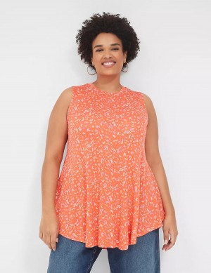 Orange Lane Bryant Max Swing Sleeveless High-Neck Tunic Women T Shirts | FNM3475TQ