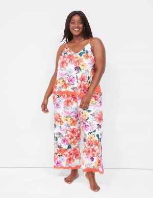 Orange Multicolor Lane Bryant Printed Cami & Pant PJ Set Women Pajamas | NPB2882AM