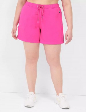 Pink Lane Bryant LIVI French Terry Women Shorts | IVX7446FG