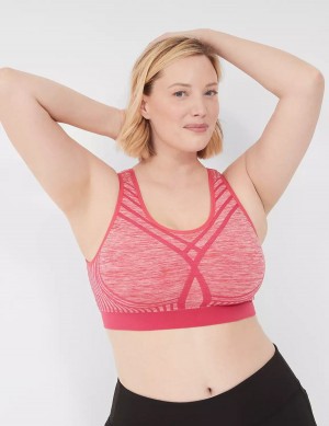 Pink Lane Bryant LIVI Wireless Medium-Impact Seamless Women Sports Bra | QNH8725OP