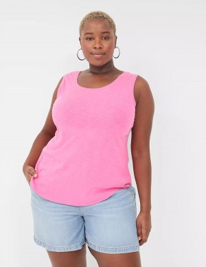 Pink Lane Bryant Scoop-Neck Women Tank Top | AOQ6485IE