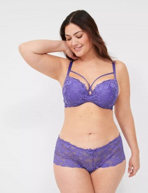 Purple Lane Bryant Lace Max Boost Plunge Women Bralettes | VDA4595MN