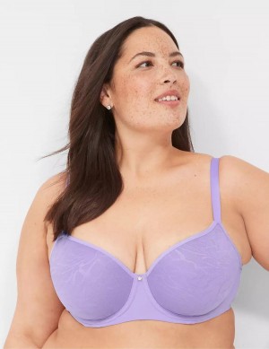 Purple Lane Bryant Spacer Lightly Lined Women Balconette Bra | ZVU1858YR