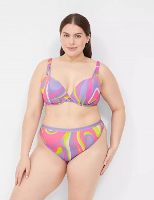 Purple Multicolor Lane Bryant Boost Plunge Women Bralettes | IBK1368BS